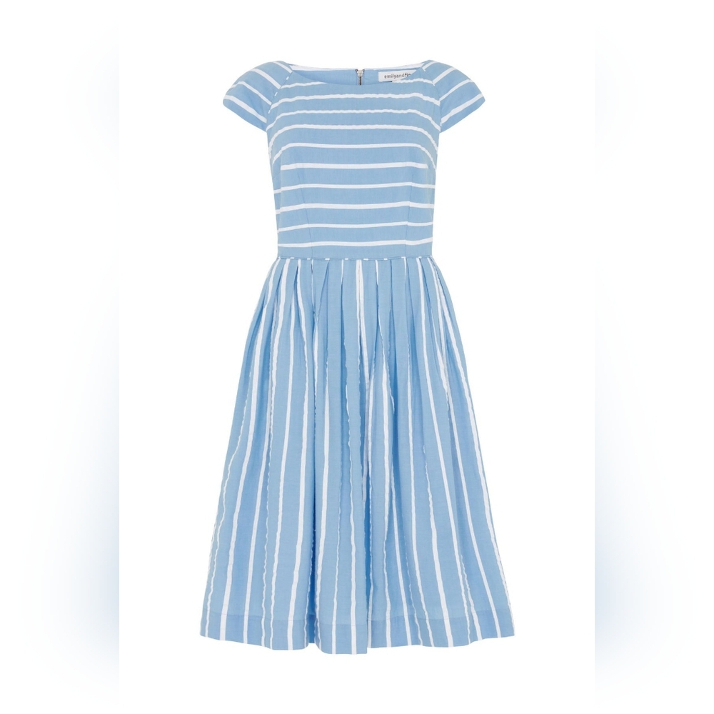 ISO Emily and Fin Claudia Seaspray Stripe Dress, Size Small